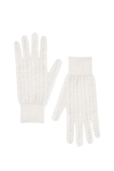 Openwork gloves made of mohair - BRUSNIKA Women Clothes