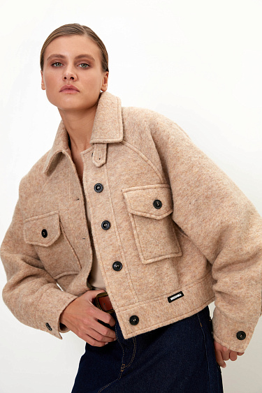 Cropped wool jacket - BRUSNIKA Women Clothes
