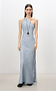 Maxi dress made of 100% linen - BRUSNIKA. Women clothes