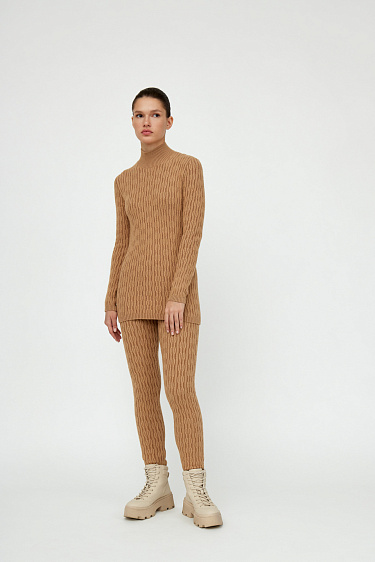 Cable-knit leggings - BRUSNIKA Women Clothes