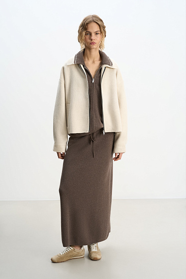 Wool zip-up jacket - BRUSNIKA Women Clothes