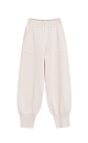 Cotton trousers with elastic band - BRUSNIKA. Women clothes