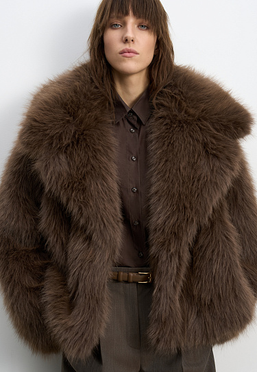Eco-fur coat - BRUSNIKA Women Clothes