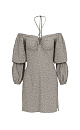 Viscose dress
- Do not bleach <br>
- Do not tumble dry <br>
- Iron up to 110°C., iron on reverse side or use steamer <br>
- Dry clean using tetrachlorethylene <br>
Dress - BRUSNIKA. Women clothes