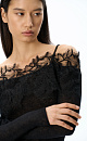Merino wool longsleeve with lace - BRUSNIKA. Women clothes