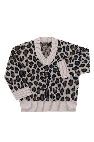 Jacquard animal print jumper - BRUSNIKA Women Clothes