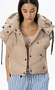Down-filled vest with double stitching - BRUSNIKA. Women clothes