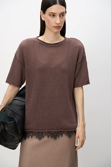 100% linen T-shirt - BRUSNIKA Women Clothes