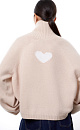 Jumper with a heart on the back - BRUSNIKA. Women clothes