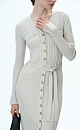 Wide ribbed knitted dress - BRUSNIKA. Women clothes