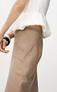 100% linen midi skirt with a slit - BRUSNIKA. Women clothes