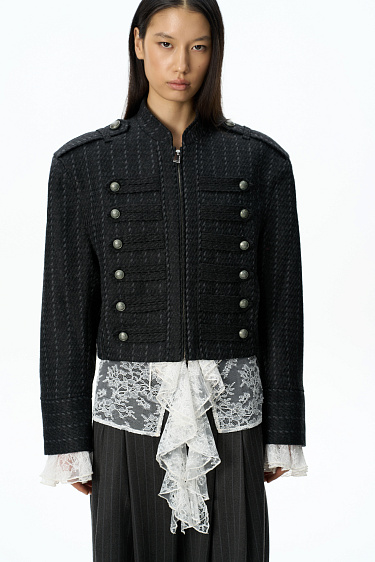 Striped Dolman jacket - BRUSNIKA Women Clothes