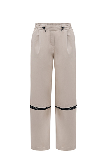 Wide pants with inserts - BRUSNIKA Women Clothes