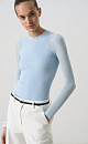 turtleneck with semi‑transparent sleeves - BRUSNIKA. Women clothes