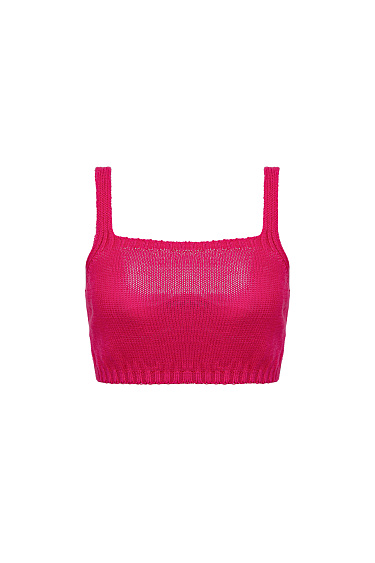 Linen knitted top - BRUSNIKA Women Clothes