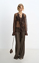 Blouse with lace frill - BRUSNIKA. Women clothes