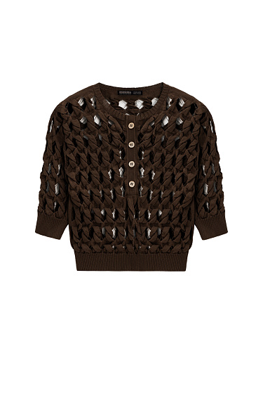 Large openwork weave top - BRUSNIKA Women Clothes