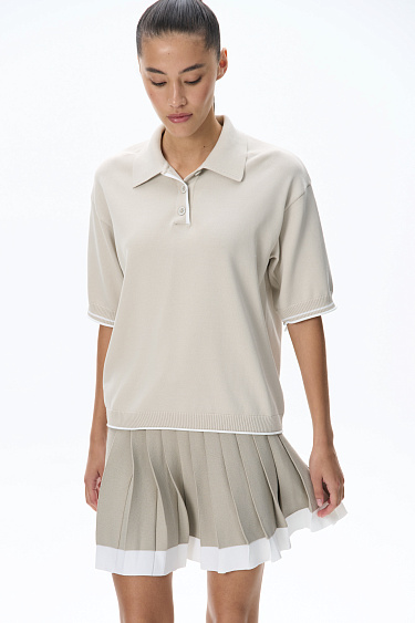 Viscose knit polo shirt - BRUSNIKA Women Clothes
