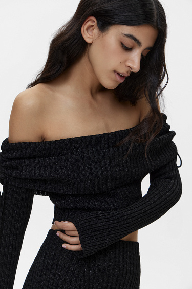 Top with lurex - BRUSNIKA Women Clothes