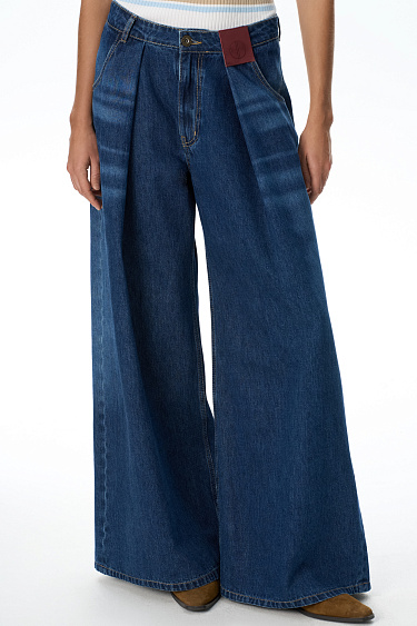 Wide jeans with pleats - BRUSNIKA Women Clothes