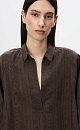 Ethnic-print linen shirt - BRUSNIKA. Women clothes