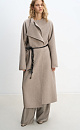 Wool coat with an asymmetrical lapel - BRUSNIKA. Women clothes