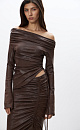 Asymmetric drawstring top - BRUSNIKA. Women clothes