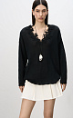 100% linen jumper with lace - BRUSNIKA. Women clothes