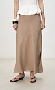 100% linen midi skirt with a slit - BRUSNIKA. Women clothes