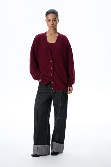 Long fox down cardigan - BRUSNIKA Women Clothes