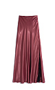 Satin maxi skirt with lace - BRUSNIKA. Women clothes