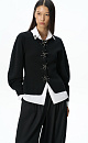 Magnetic-button jacket with decoration - BRUSNIKA. Women clothes