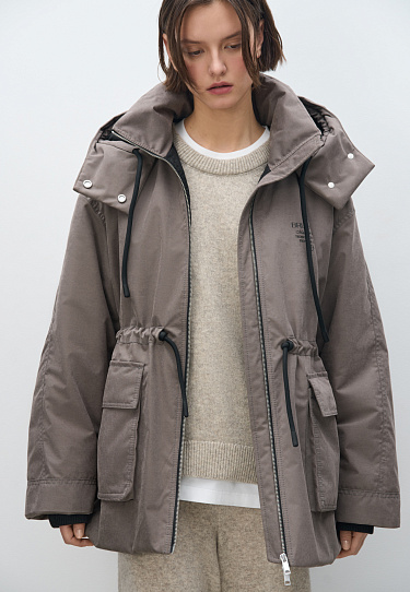 Parka with synthetic filling and an additional collar - BRUSNIKA Women Clothes