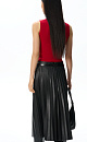 Faux leather pleated skirt - BRUSNIKA. Women clothes