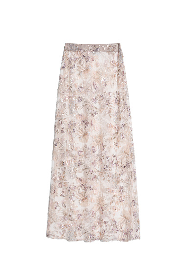 Maxi skirt with floral pattern - BRUSNIKA Women Clothes