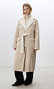 Straight-cut coat with belt - BRUSNIKA. Women clothes