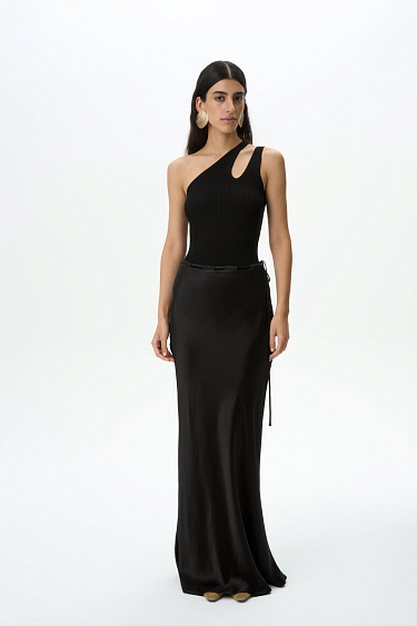 Satin maxi skirt - BRUSNIKA Women Clothes