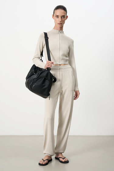 Knitted trousers made of viscose - BRUSNIKA Women Clothes