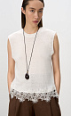 100% linen top with lace - BRUSNIKA. Women clothes