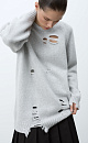 Ripped knit jumper - BRUSNIKA. Women clothes