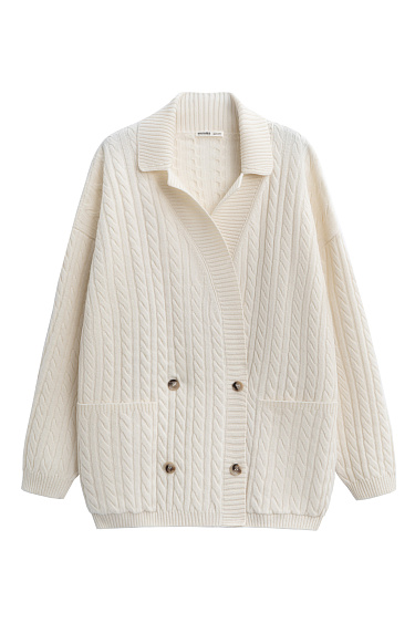 Cardigan with voluminous braids - BRUSNIKA Women Clothes