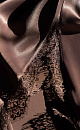 Satin maxi skirt with lace - BRUSNIKA. Women clothes