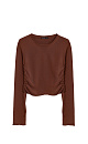 Long sleeve top with drawstring - BRUSNIKA. Women clothes