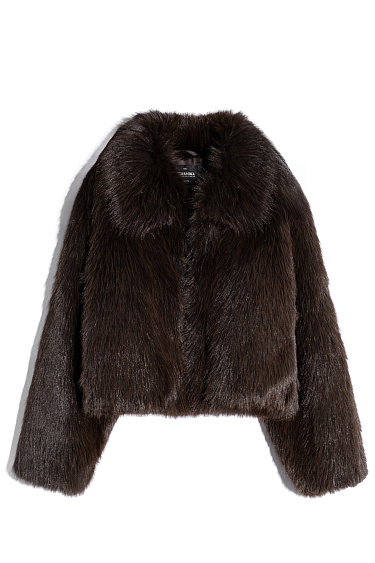 Short eco-fur coat - BRUSNIKA Women Clothes