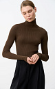 Ribbed knit turtleneck - BRUSNIKA. Women clothes