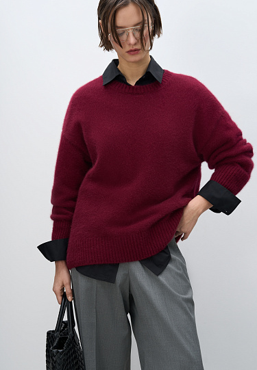 Oversized fox down jumper - BRUSNIKA Women Clothes