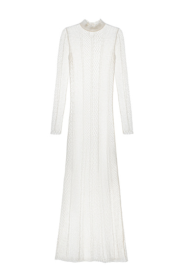 Openwork dress made of mohair and alpaca wool - BRUSNIKA Women Clothes