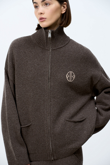 Cashmere and wool sports bomber jacket - BRUSNIKA Women Clothes