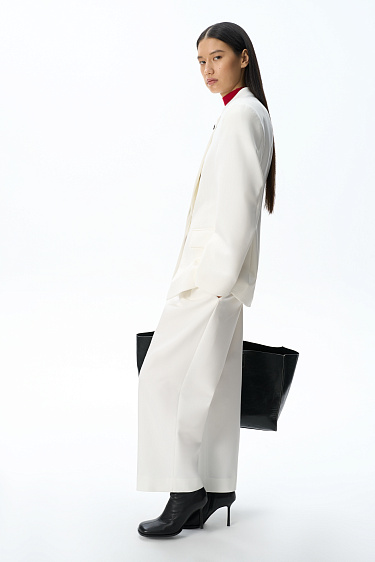 Viscose jacket with large shoulders - BRUSNIKA Women Clothes