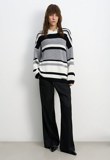 Striped knitted jumper - BRUSNIKA Women Clothes